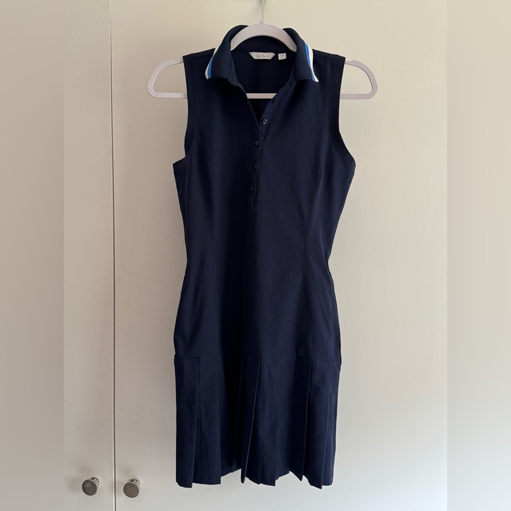 Lady Hagen Navy Sleeveless Golf Dress with Pockets